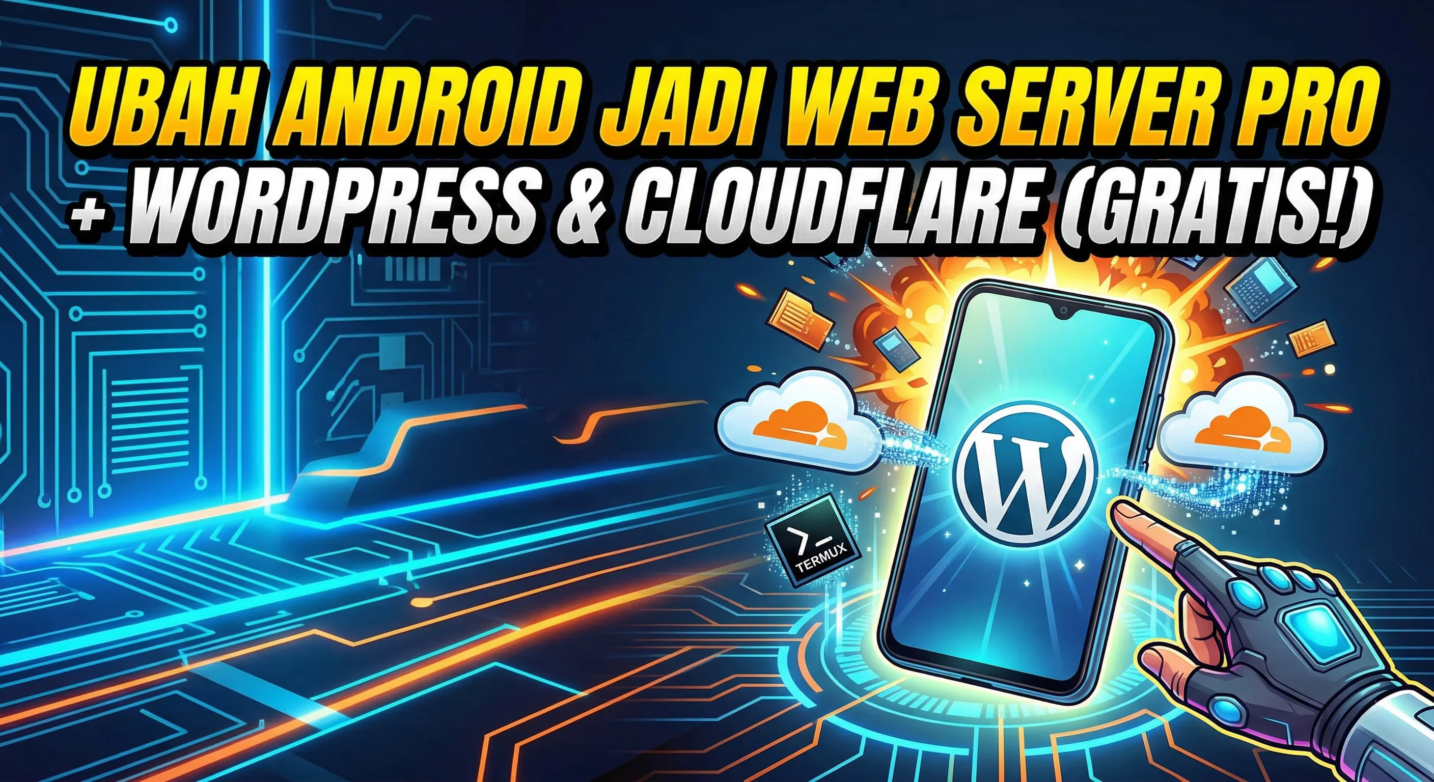 Bangun Web Server Pro di Android pake WordPress dan Cloudflare Tunnel