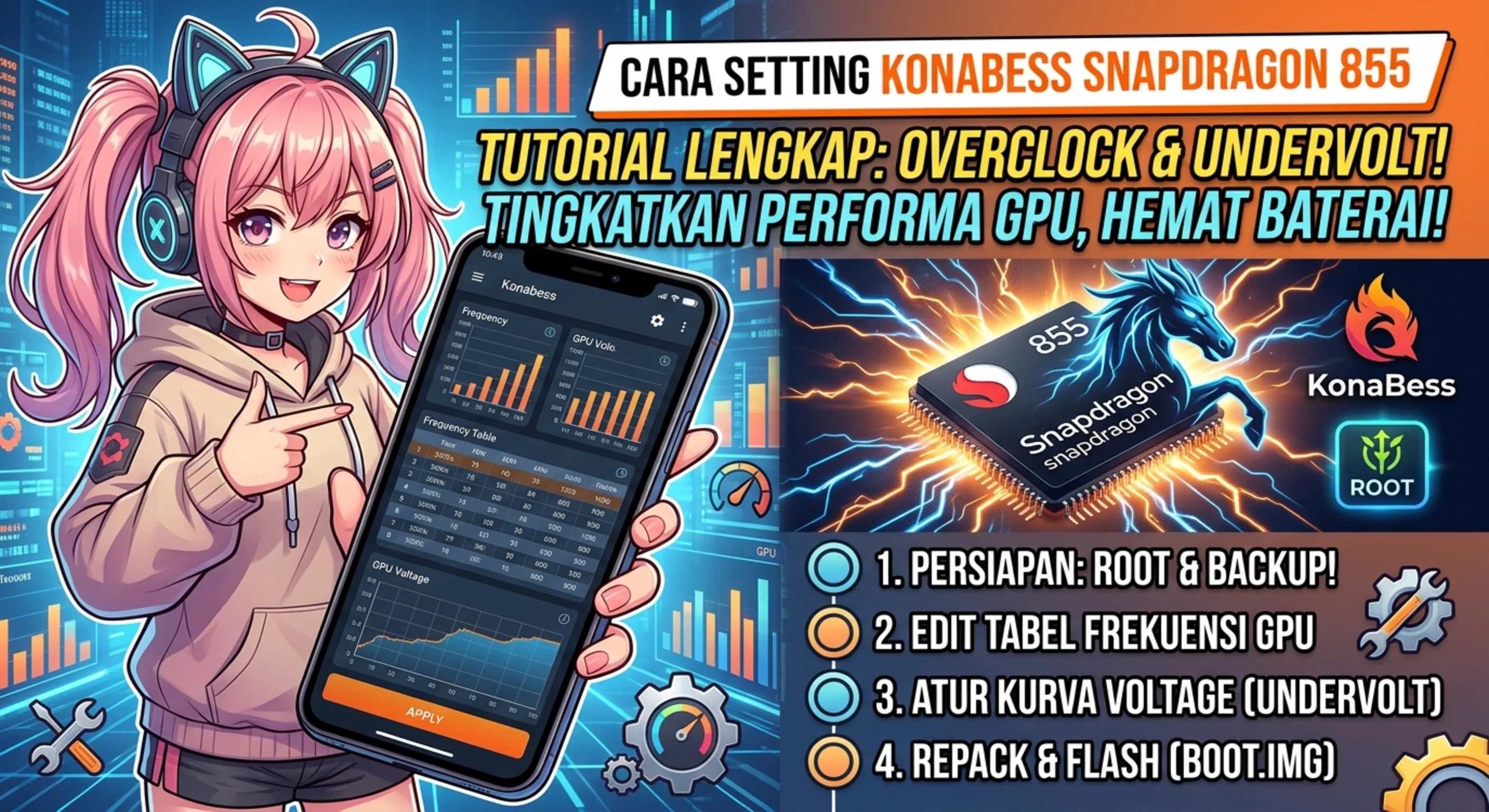 Cara Overclock dan Undervolt Snapdragon 855 Pakai KonaBess