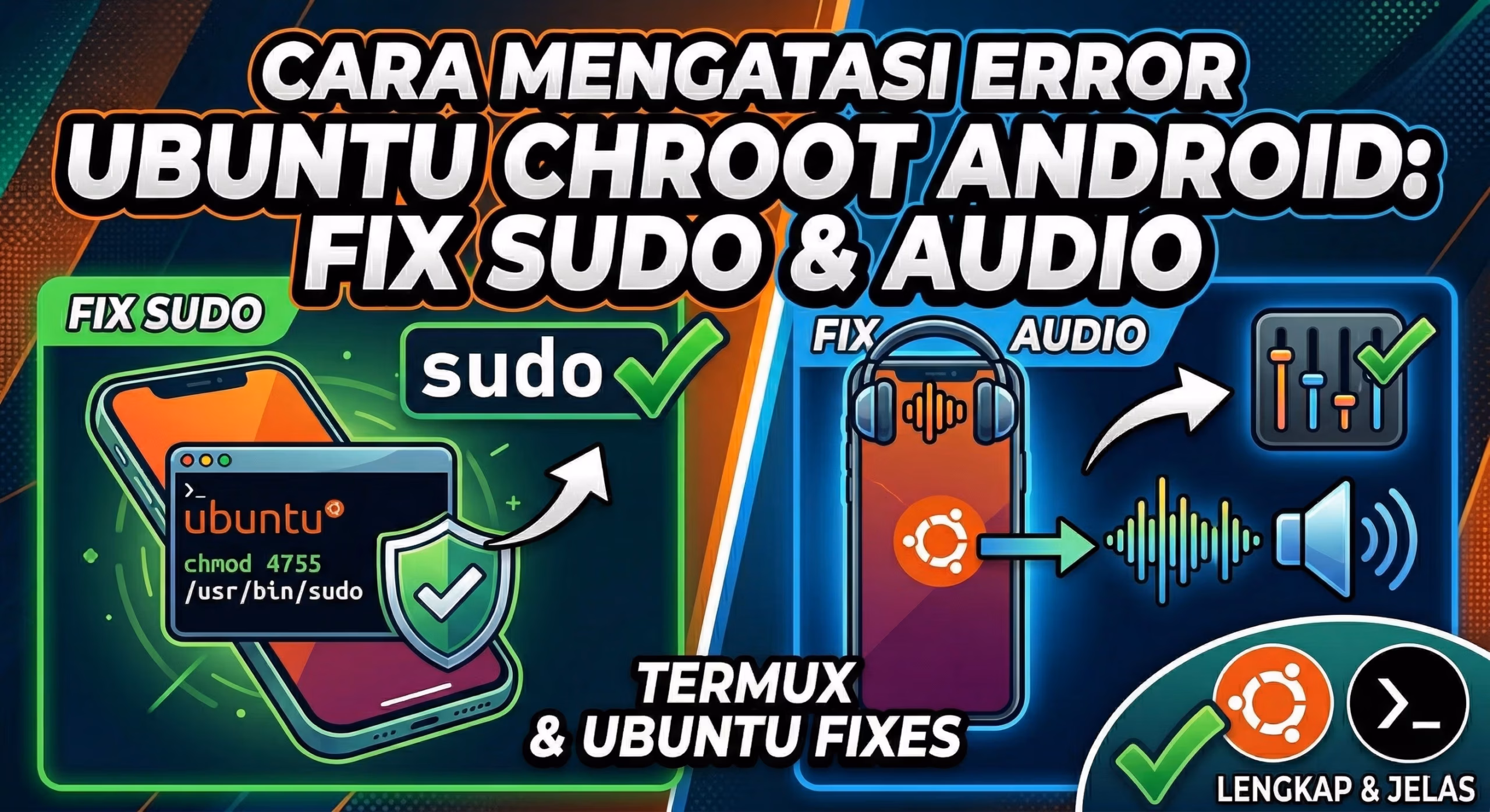 Cara Mengatasi Error Ubuntu Chroot Android Fix Sudo & Audio