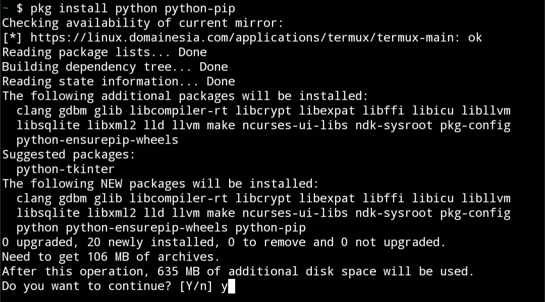 install python python pip