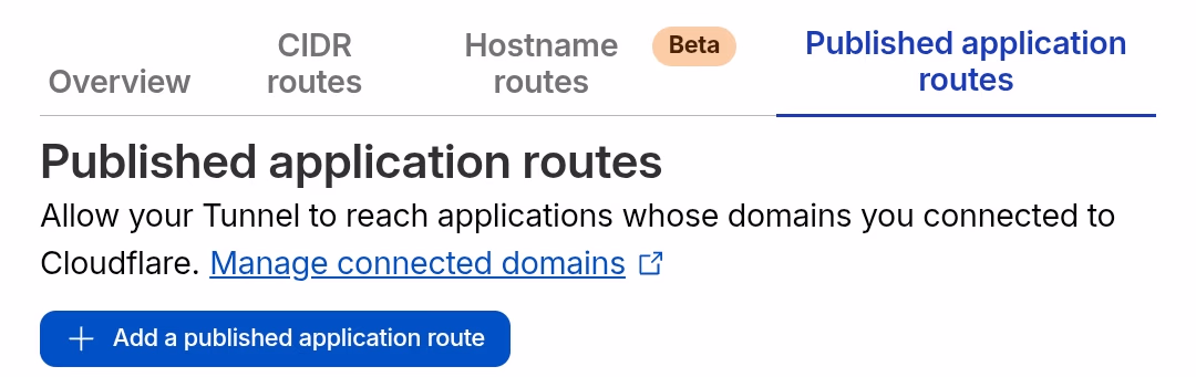 published application routes